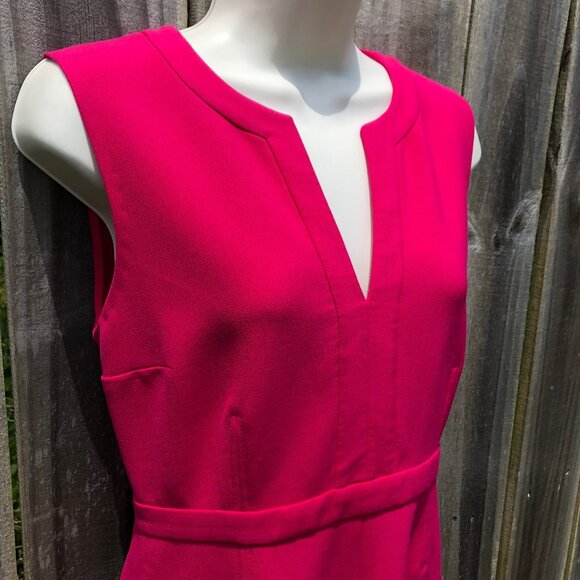 Diane Von Furstenberg Pink Dress 2 Banded Caftan Fleur Sleeveless Mini XS V Neck - Picture 9 of 11